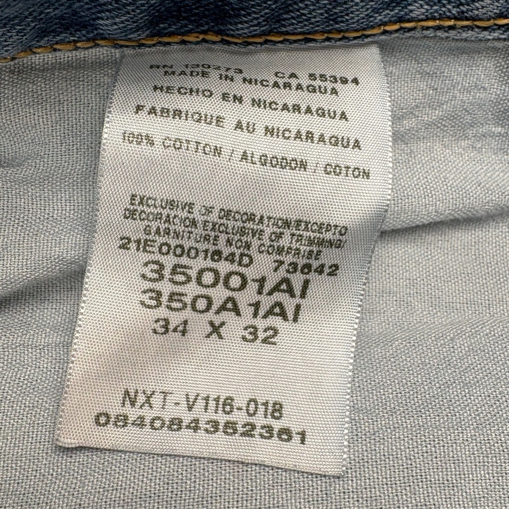 Wrangler Rugged Wear Light Wash Straight Leg Jeans Mens 34x32 Fits 32x30 - Picture 6 of 11